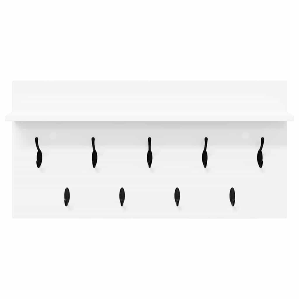 vidaXL Răcător de paltoane montat pe perete Alb 80 x 40 x 12 cm vidaXL Răcător de paltoane montat pe perete Alb 80 x 40 x 12 cm