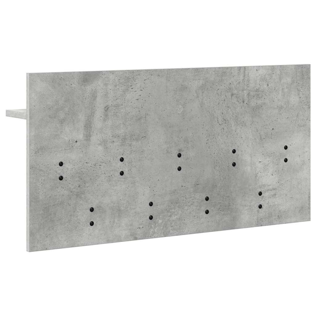 vidaXL Răcător de paltoane montat pe perete Gri beton 80 x 40 x 12 cm
