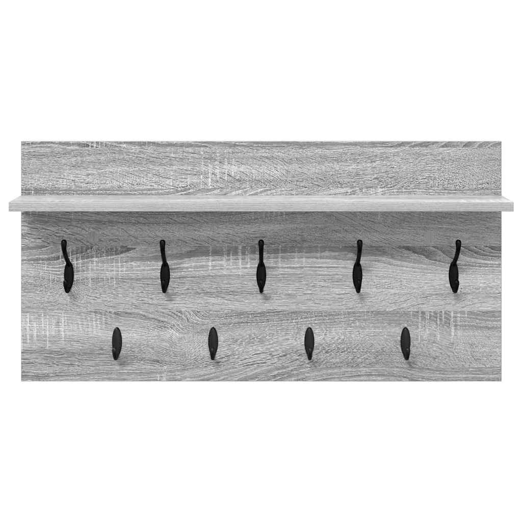 vidaXL Răcător de paltoane montat pe perete sonoma gri 80 x 40 x 12 cm vidaXL Răcător de paltoane montat pe perete sonoma gri 80 x 40 x 12 cm