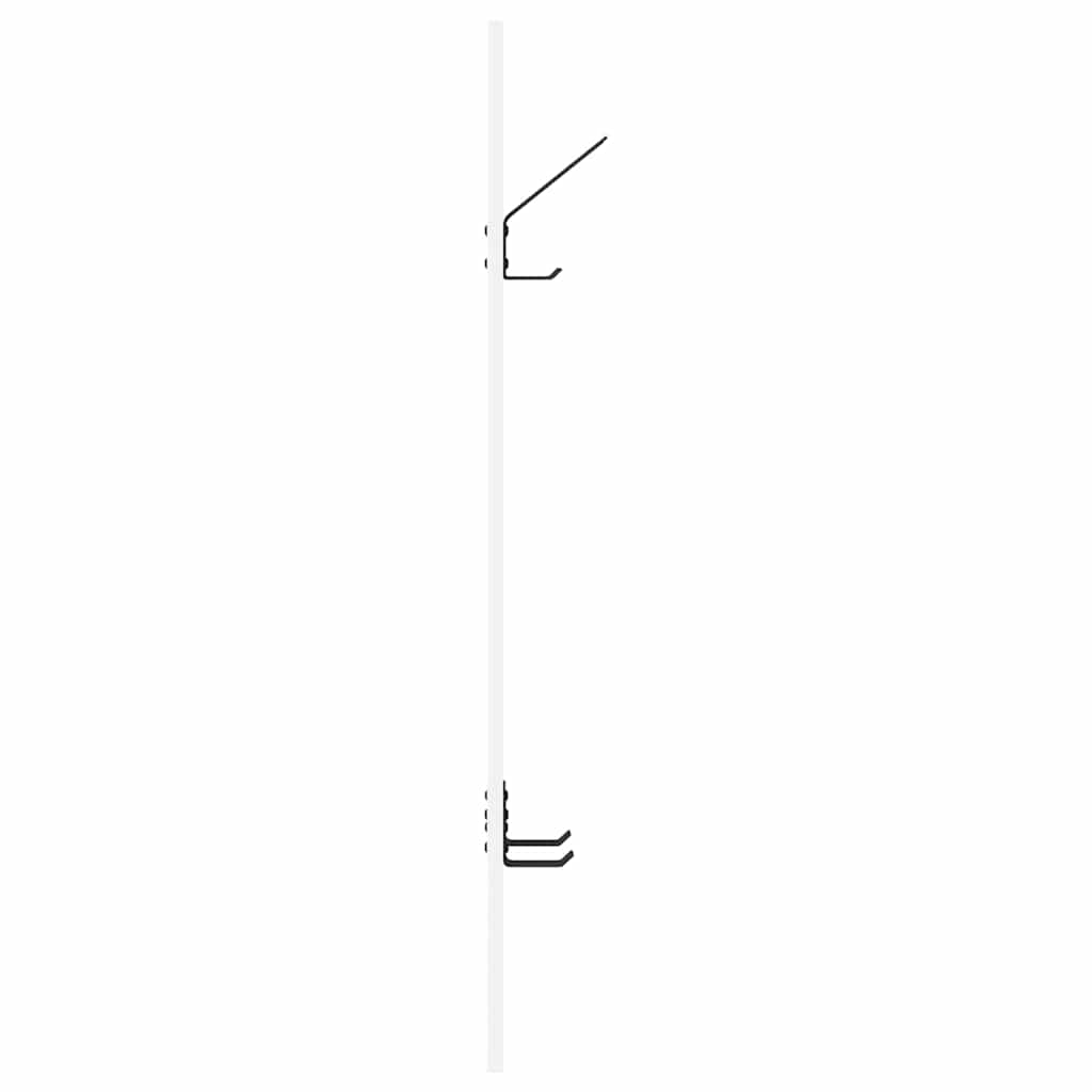 vidaXL Răcător de paltoane montat pe perete Alb 20 x 1.5 x 100 cm