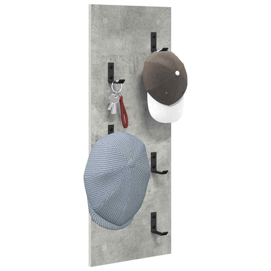 vidaXL Răcător de paltoane montat pe perete Gri beton 30 x 1.5 x 80 cm vidaXL Răcător de paltoane montat pe perete Gri beton 30 x 1.5 x 80 cm