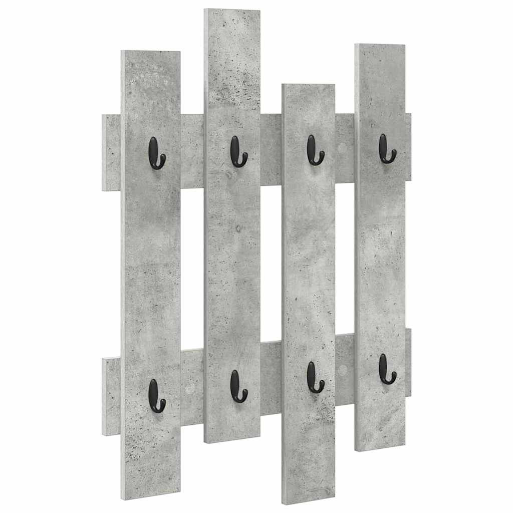 vidaXL Răcător de paltoane montat pe perete Gri beton 60 x 3 x 82 cm vidaXL Răcător de paltoane montat pe perete Gri beton 60 x 3 x 82 cm