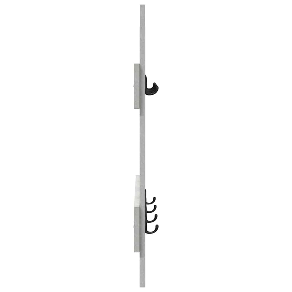 vidaXL Răcător de paltoane montat pe perete Gri beton 60 x 3 x 82 cm vidaXL Răcător de paltoane montat pe perete Gri beton 60 x 3 x 82 cm