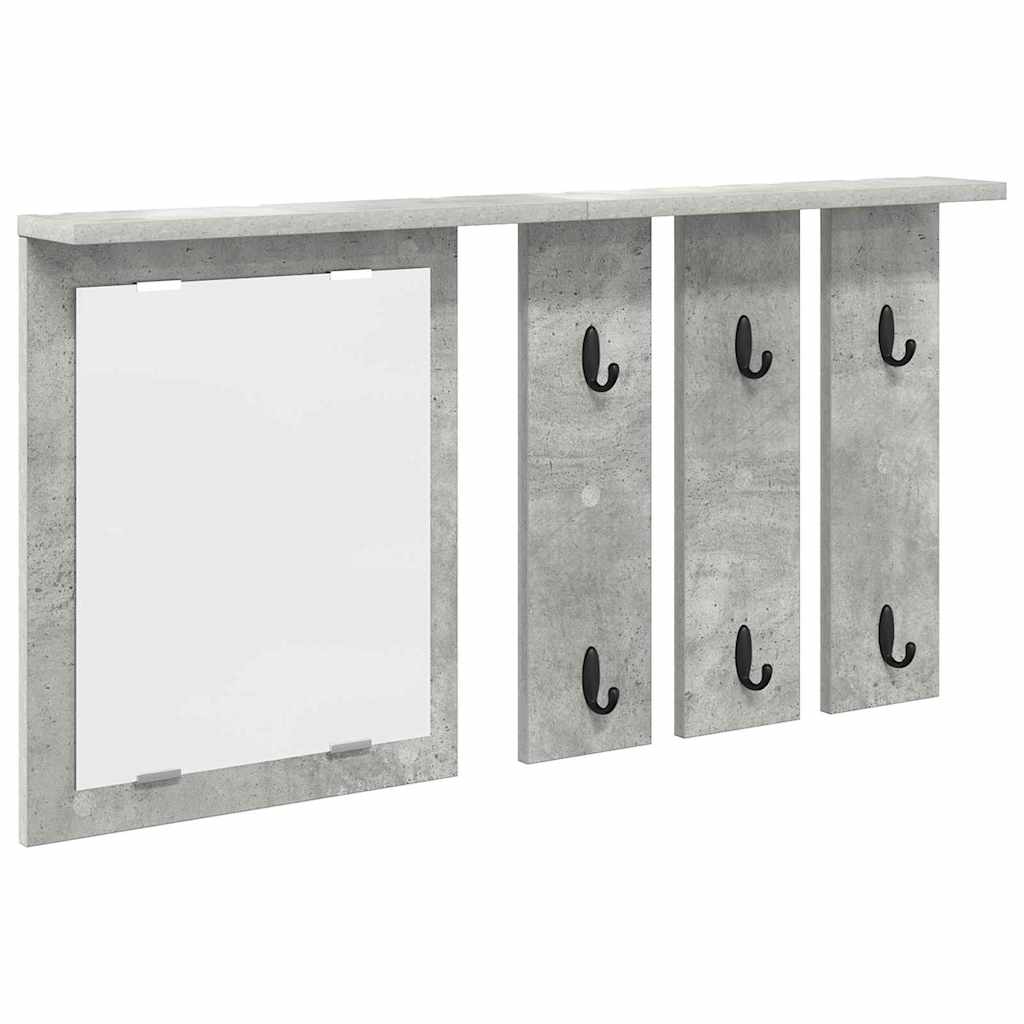 vidaXL Răcător de paltoane montat pe perete Gri beton 85 x 10 x 45 cm