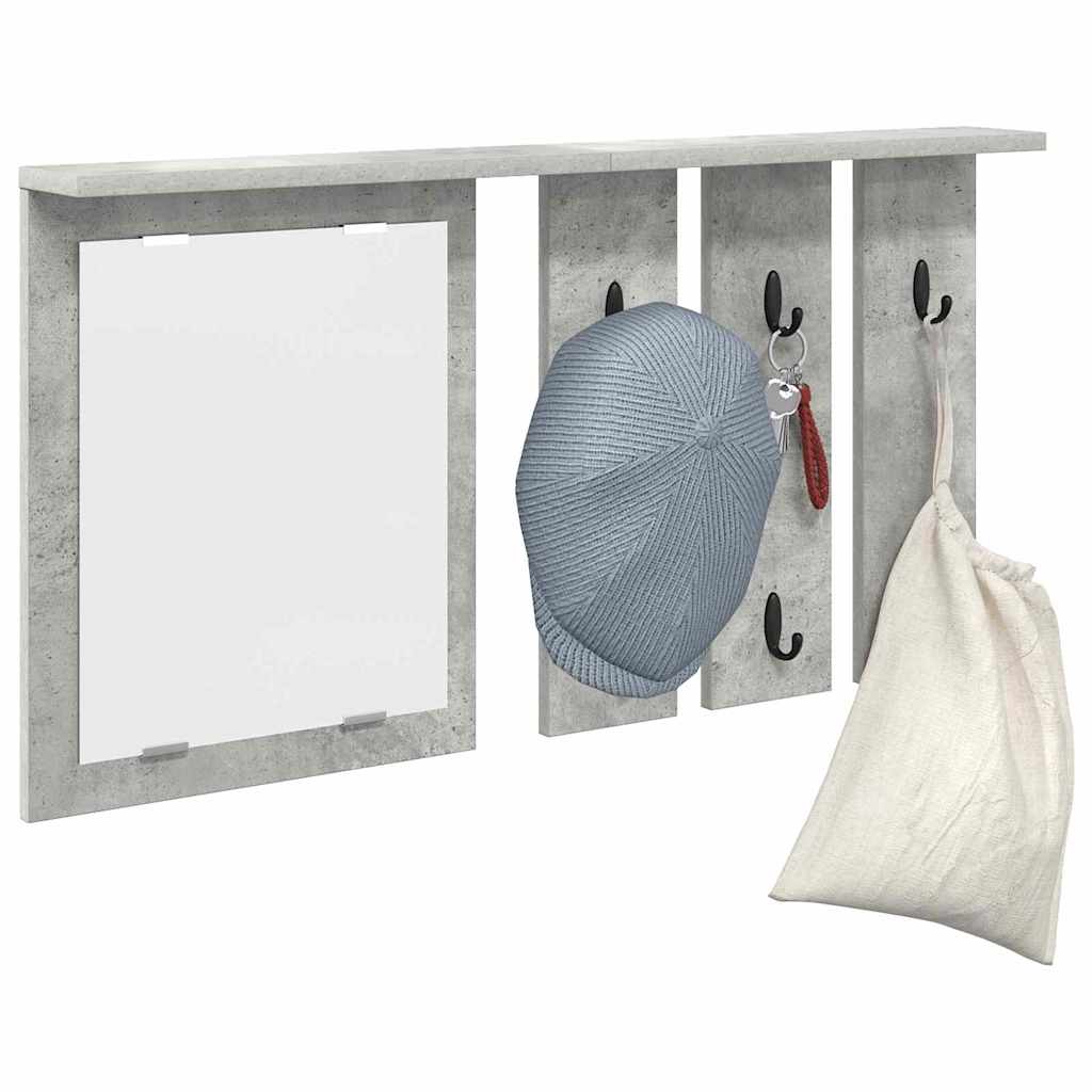 vidaXL Răcător de paltoane montat pe perete Gri beton 85 x 10 x 45 cm