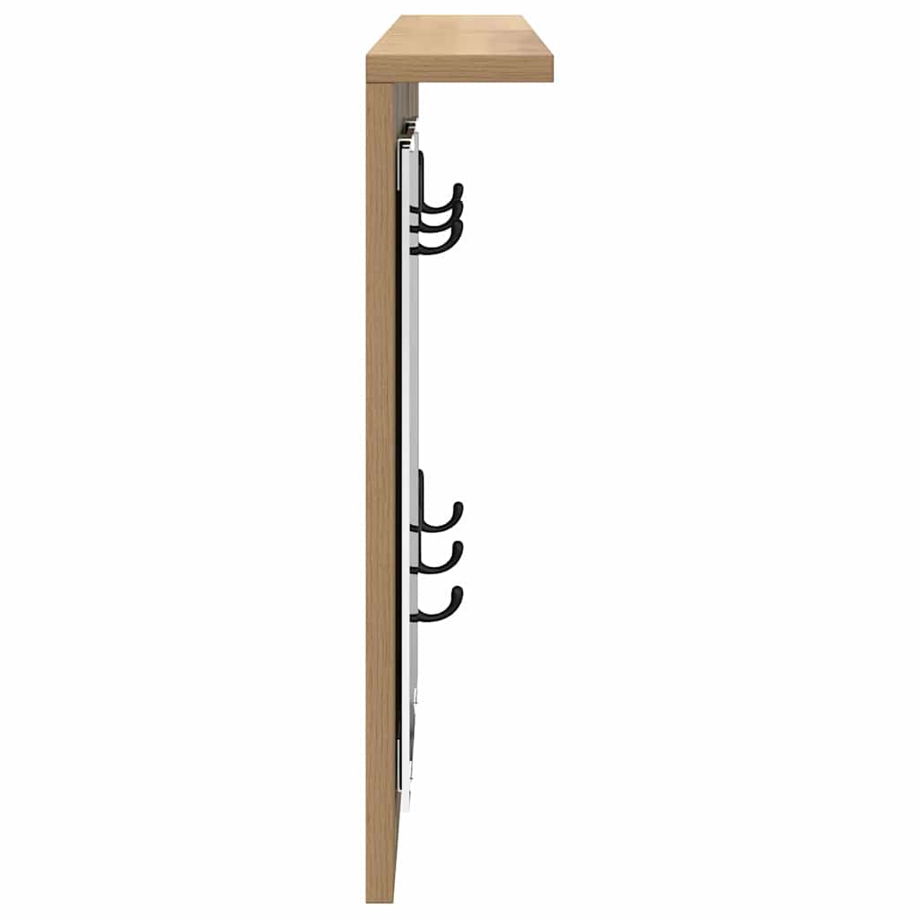 vidaXL Răcător de paltoane montat pe perete cu raft stejar artizanal