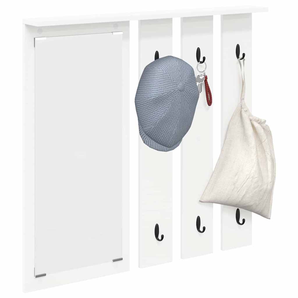 vidaXL Răcător de paltoane montat pe perete Alb 84 x 10 x 80 cm