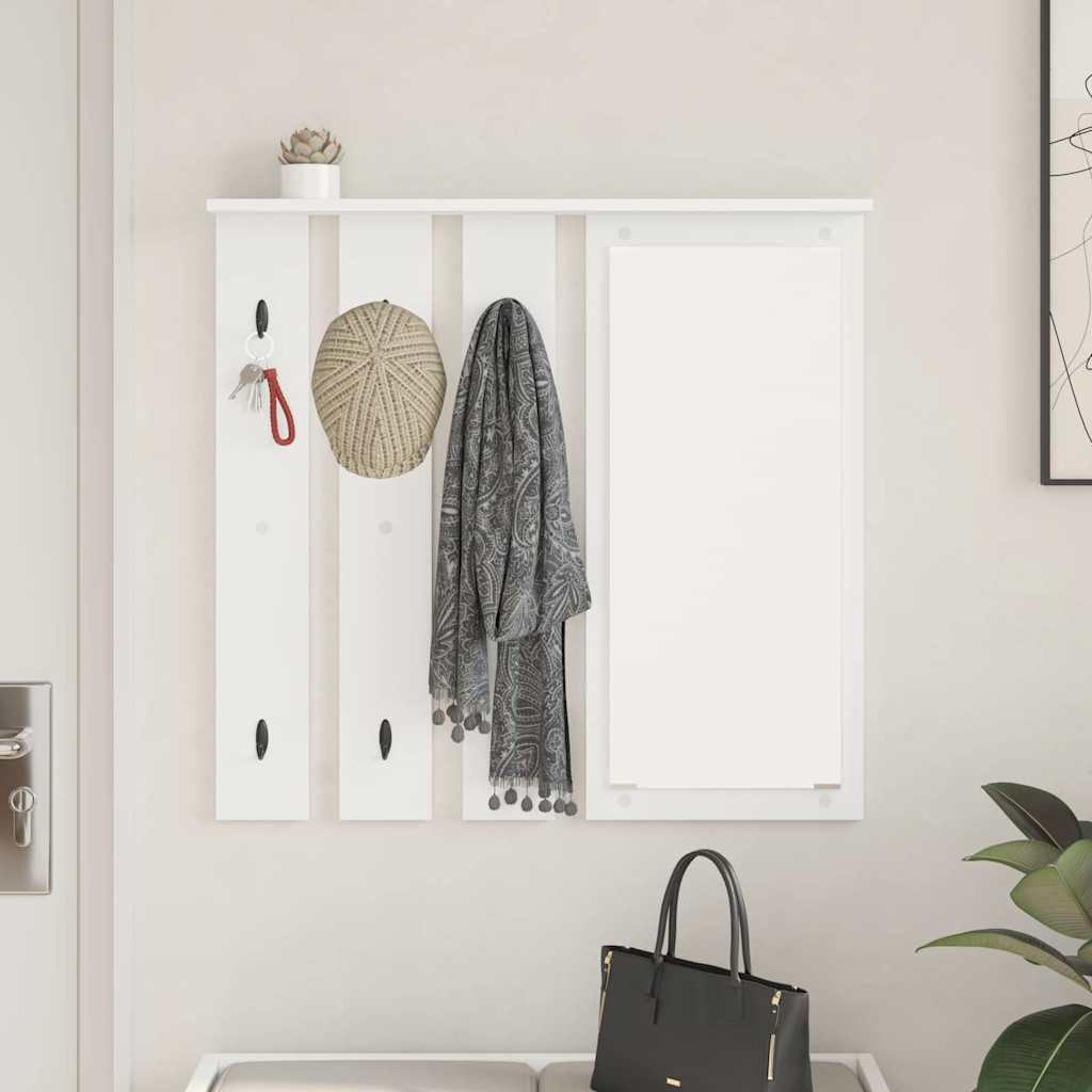 vidaXL Răcător de paltoane montat pe perete Alb 84 x 10 x 80 cm
