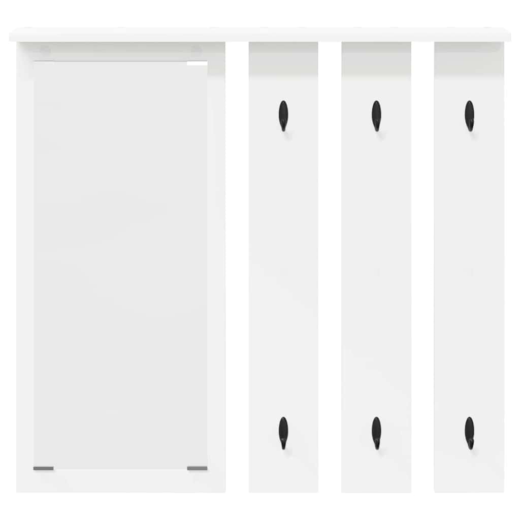 vidaXL Răcător de paltoane montat pe perete Alb 84 x 10 x 80 cm