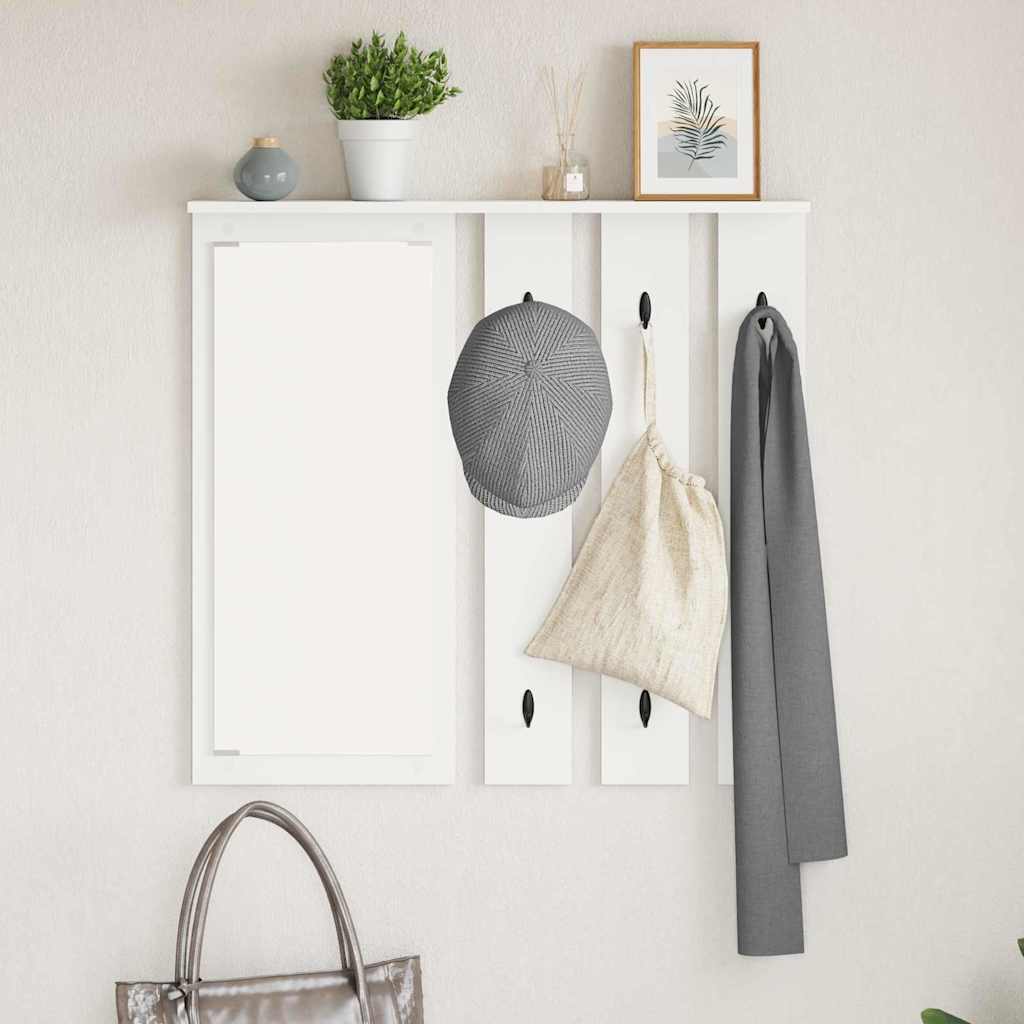 vidaXL Răcător de paltoane montat pe perete Alb 84 x 10 x 80 cm