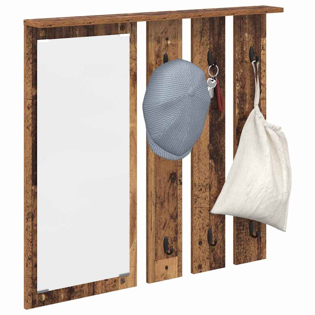 vidaXL Răcător de paltoane montat pe perete Lemn vechi 84 x 10 x 80 cm vidaXL Răcător de paltoane montat pe perete Lemn vechi 84 x 10 x 80 cm