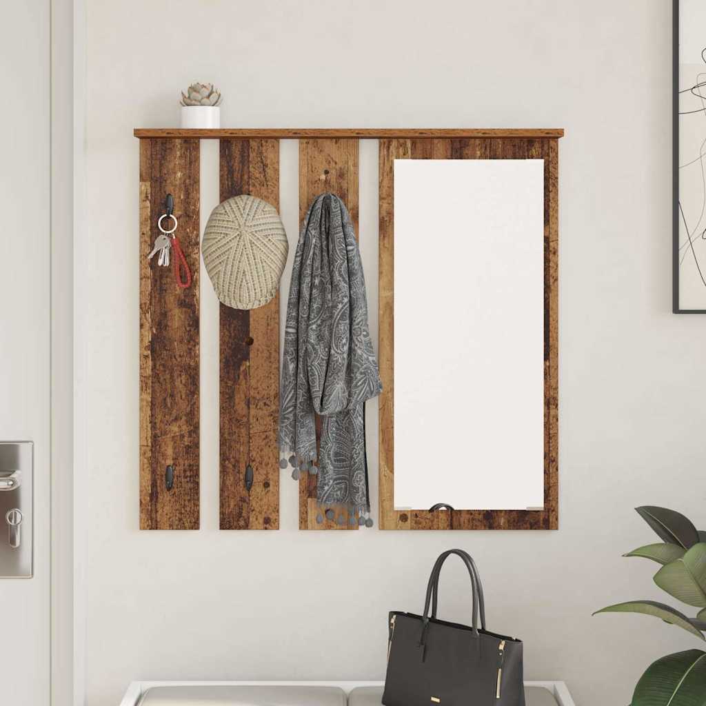 vidaXL Răcător de paltoane montat pe perete Lemn vechi 84 x 10 x 80 cm vidaXL Răcător de paltoane montat pe perete Lemn vechi 84 x 10 x 80 cm