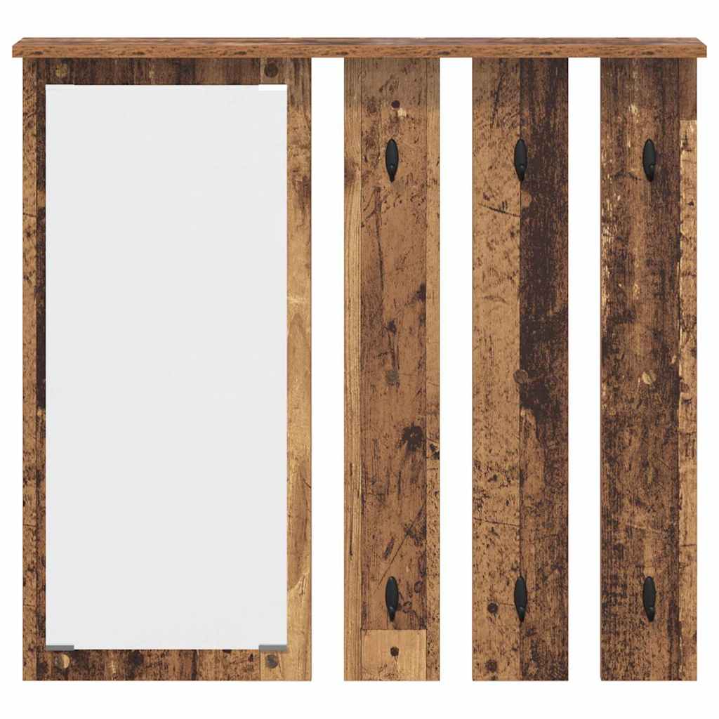 vidaXL Răcător de paltoane montat pe perete Lemn vechi 84 x 10 x 80 cm vidaXL Răcător de paltoane montat pe perete Lemn vechi 84 x 10 x 80 cm