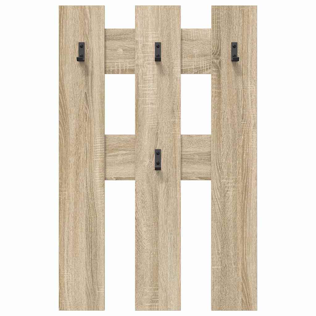 vidaXL Răcător de paltoane montat pe perete Pe perete Stejar sonoma