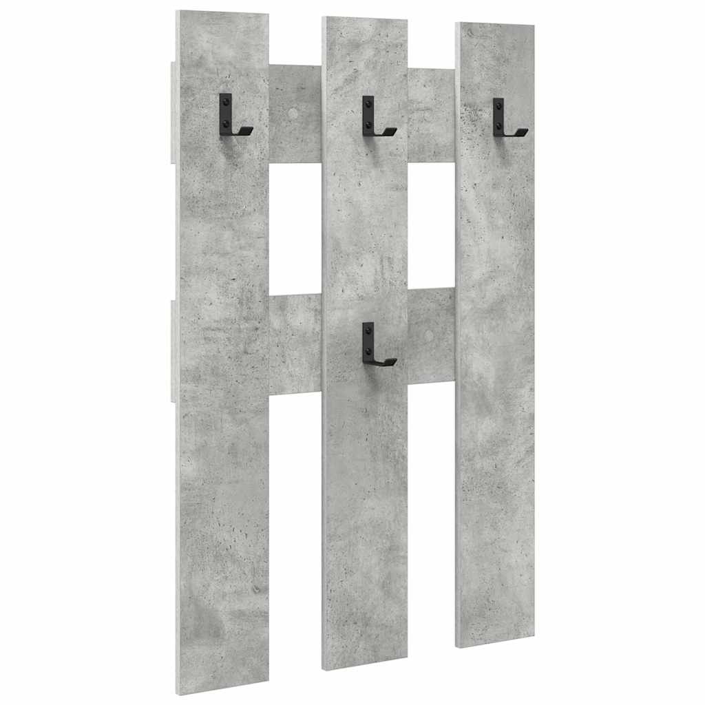 vidaXL Răcător de paltoane montat pe perete Gri beton 65 x 3 x 100 cm