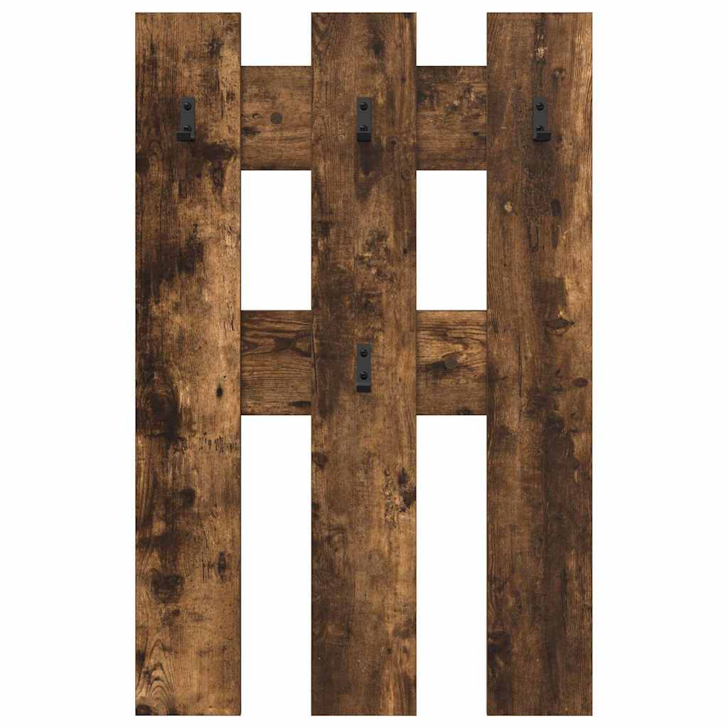 vidaXL Răcător de paltoane montat pe perete Pe perete Stejar afumat