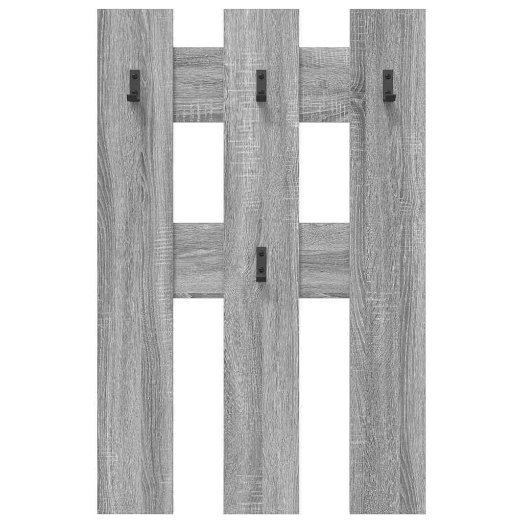 vidaXL Răcător de paltoane montat pe perete sonoma gri 65 x 3 x 100 cm