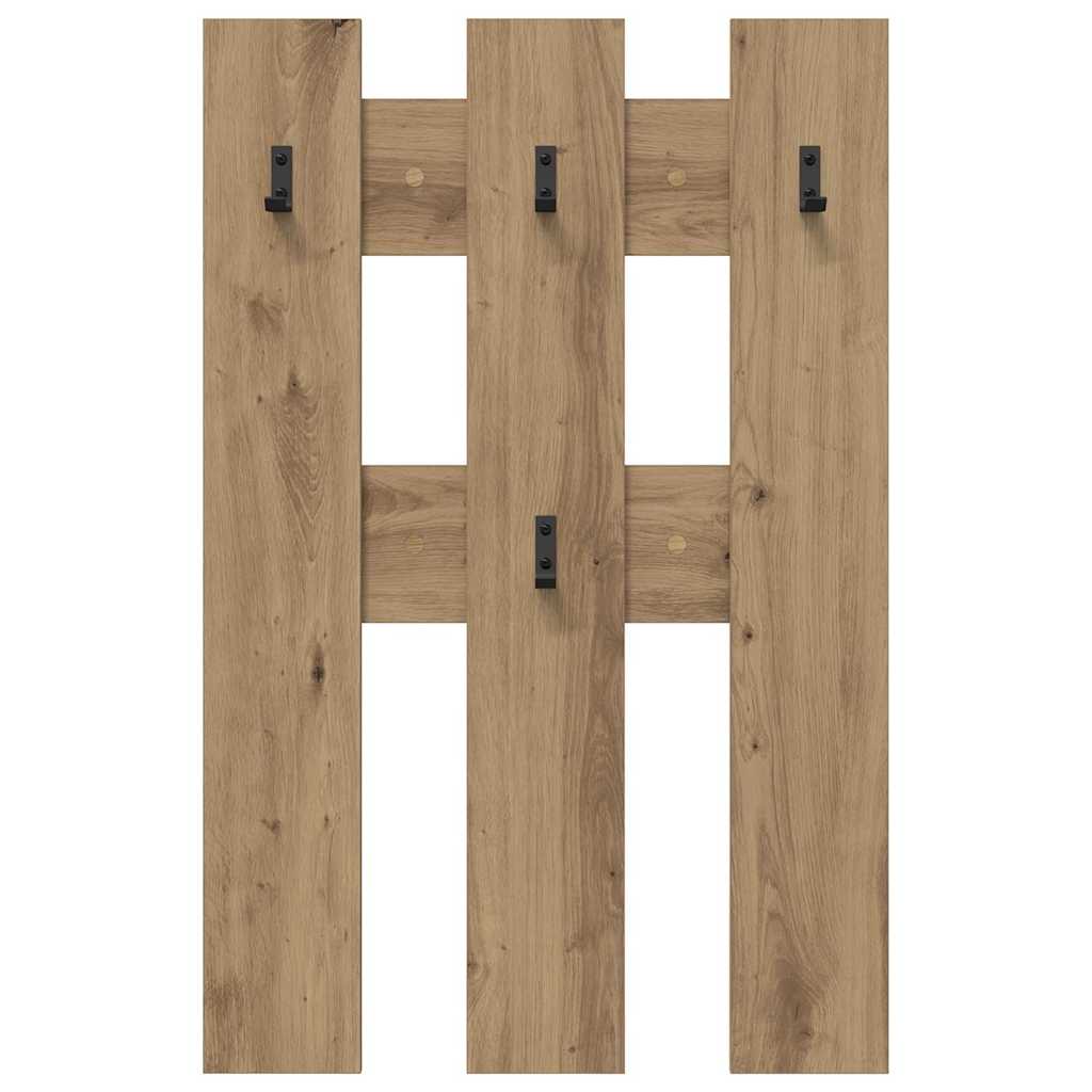 vidaXL Răcător de paltoane montat pe perete Pe perete stejar artizanal