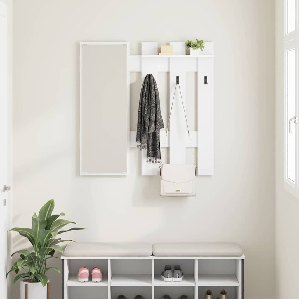 vidaXL Răcător de paltoane montat pe perete Alb 100 x 10 x 100 cm