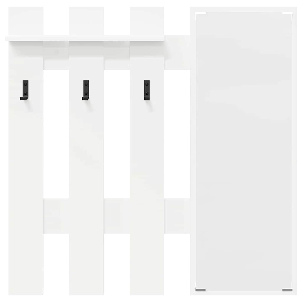 vidaXL Răcător de paltoane montat pe perete Alb 100 x 10 x 100 cm
