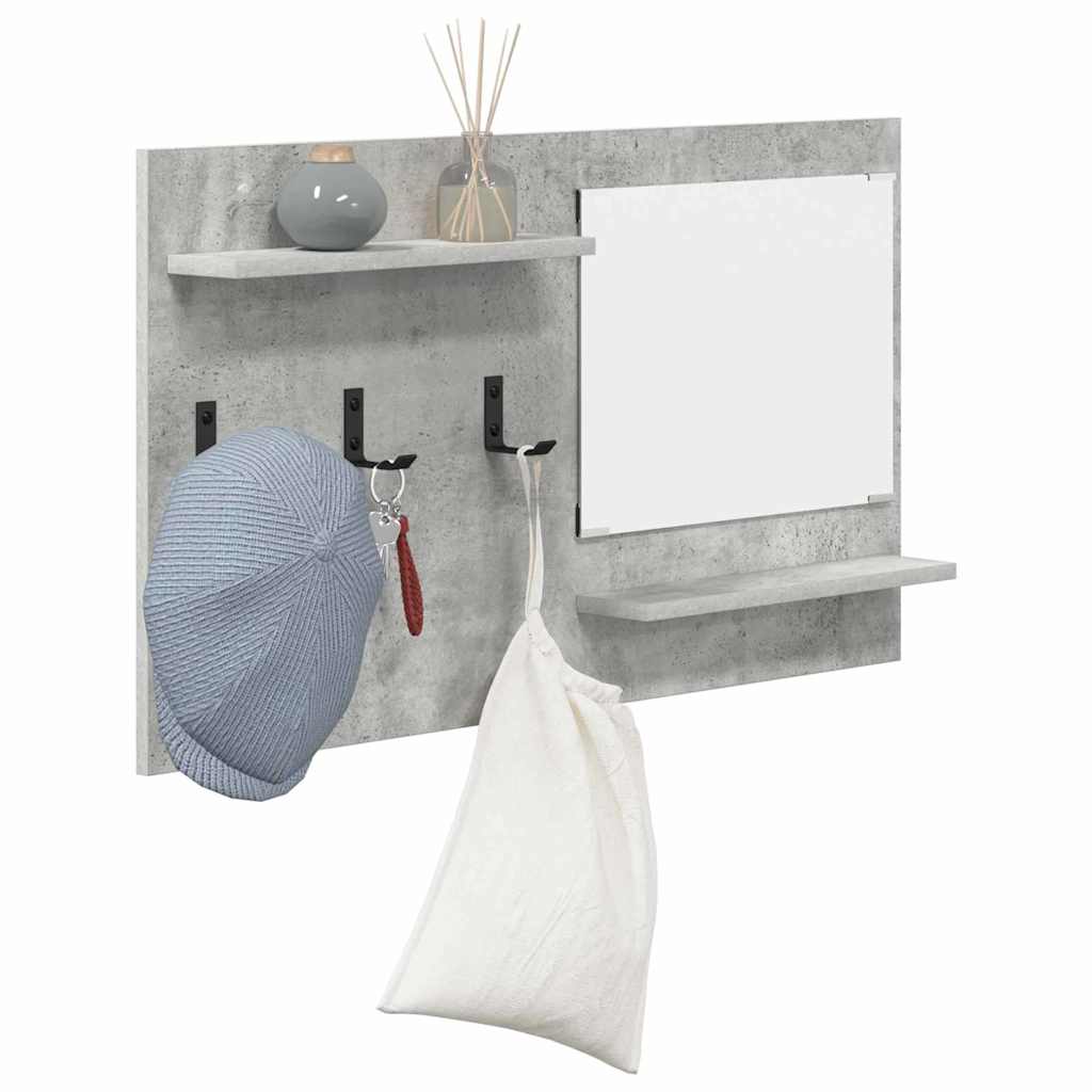 vidaXL Răcător de paltoane montat pe perete Gri beton 90 x 10 x 50 cm vidaXL Răcător de paltoane montat pe perete Gri beton 90 x 10 x 50 cm
