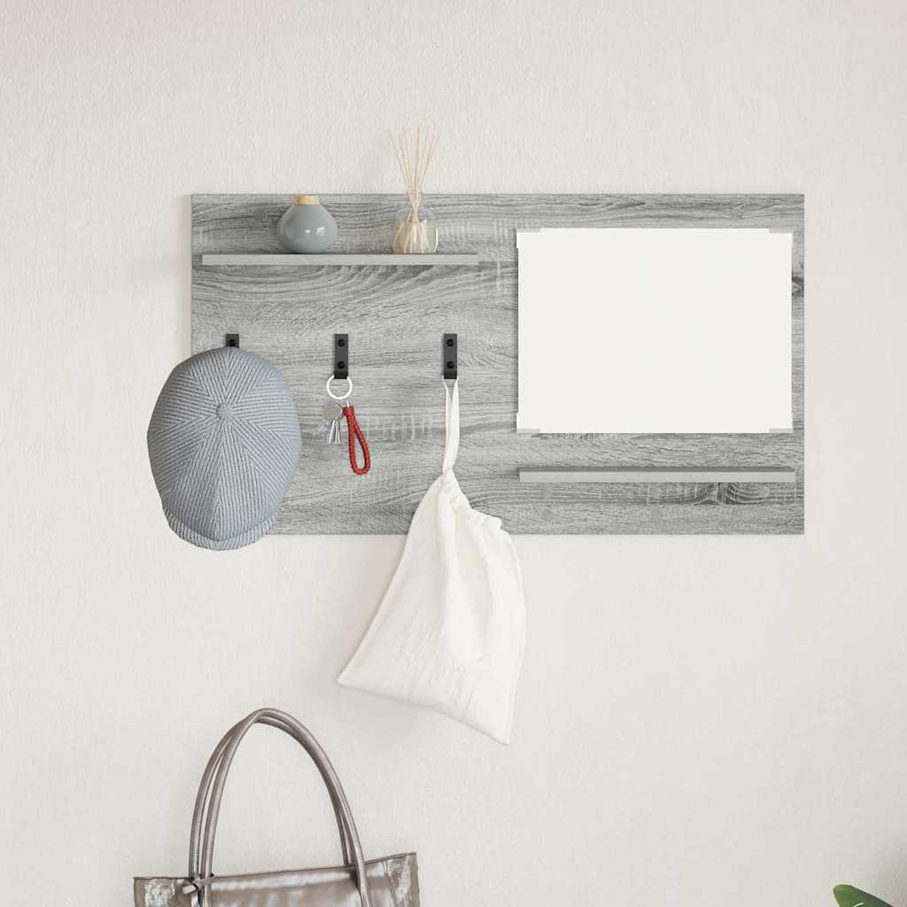 vidaXL Răcător de paltoane montat pe perete sonoma gri 90 x 10 x 50 cm vidaXL Răcător de paltoane montat pe perete sonoma gri 90 x 10 x 50 cm