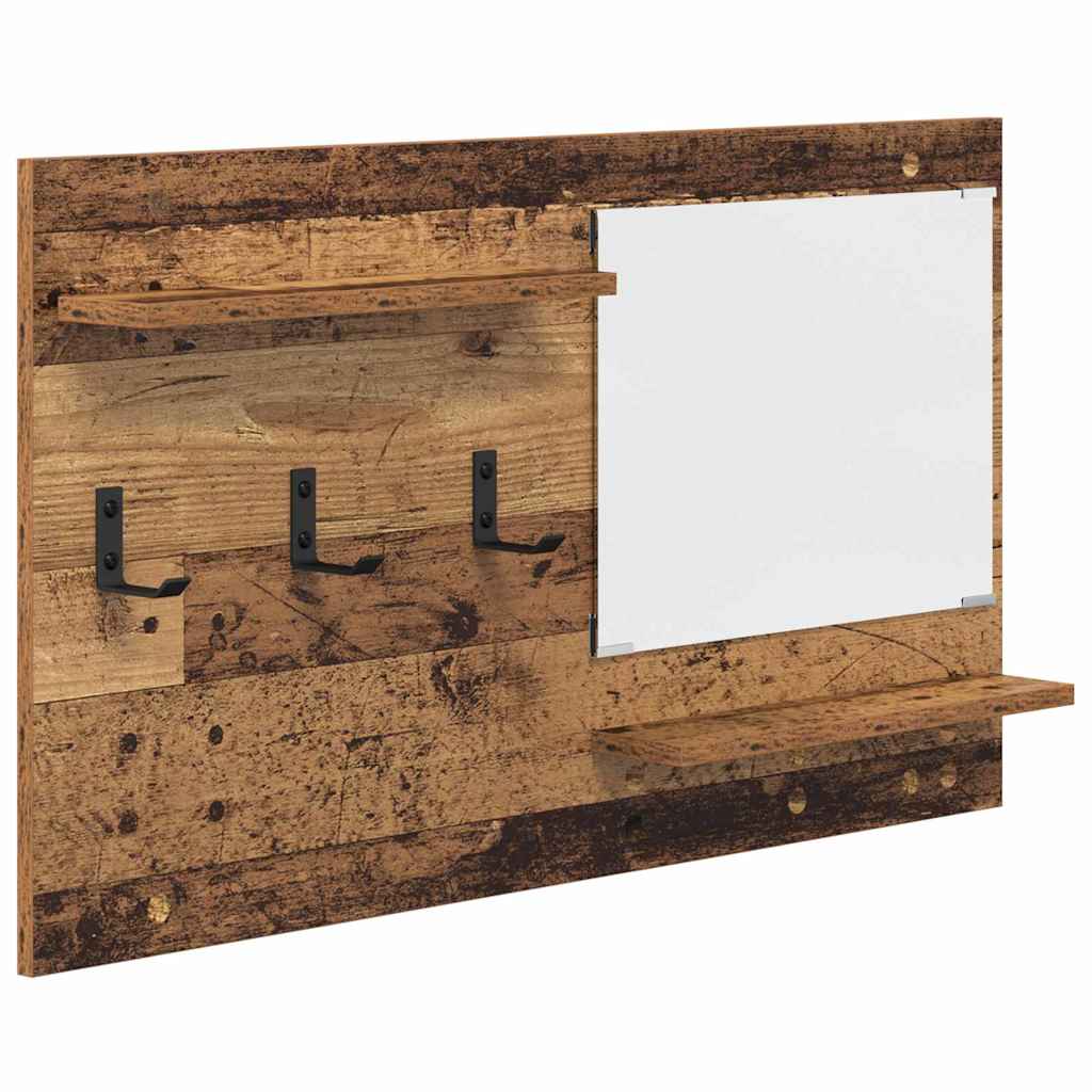 vidaXL Răcător de paltoane montat pe perete Lemn vechi 90 x 10 x 50 cm vidaXL Răcător de paltoane montat pe perete Lemn vechi 90 x 10 x 50 cm