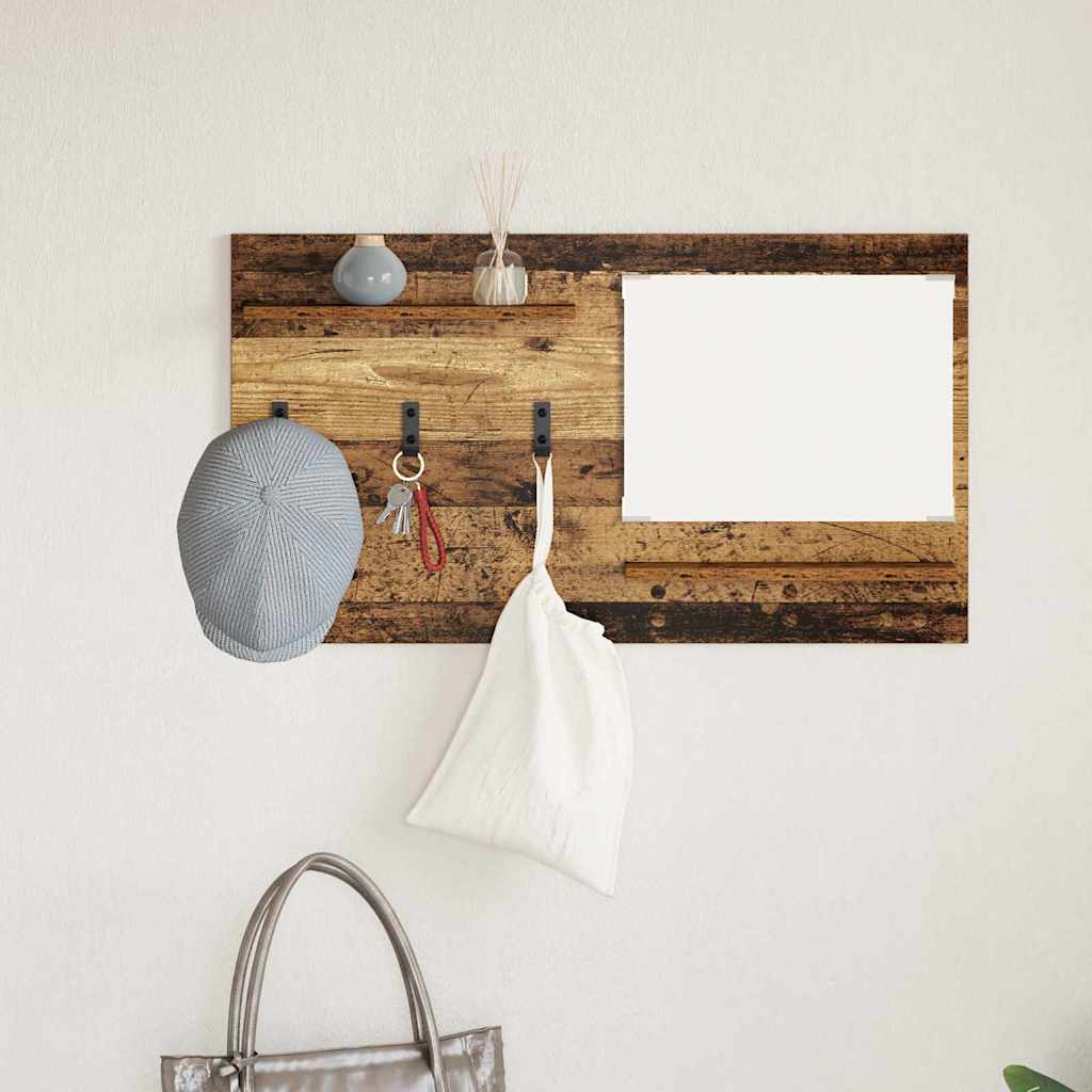 vidaXL Răcător de paltoane montat pe perete Lemn vechi 90 x 10 x 50 cm vidaXL Răcător de paltoane montat pe perete Lemn vechi 90 x 10 x 50 cm