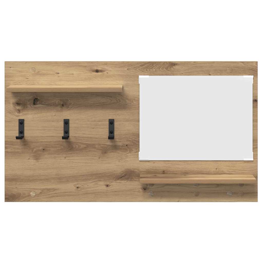 vidaXL Răcător de paltoane montat pe perete cu raft stejar artizanal