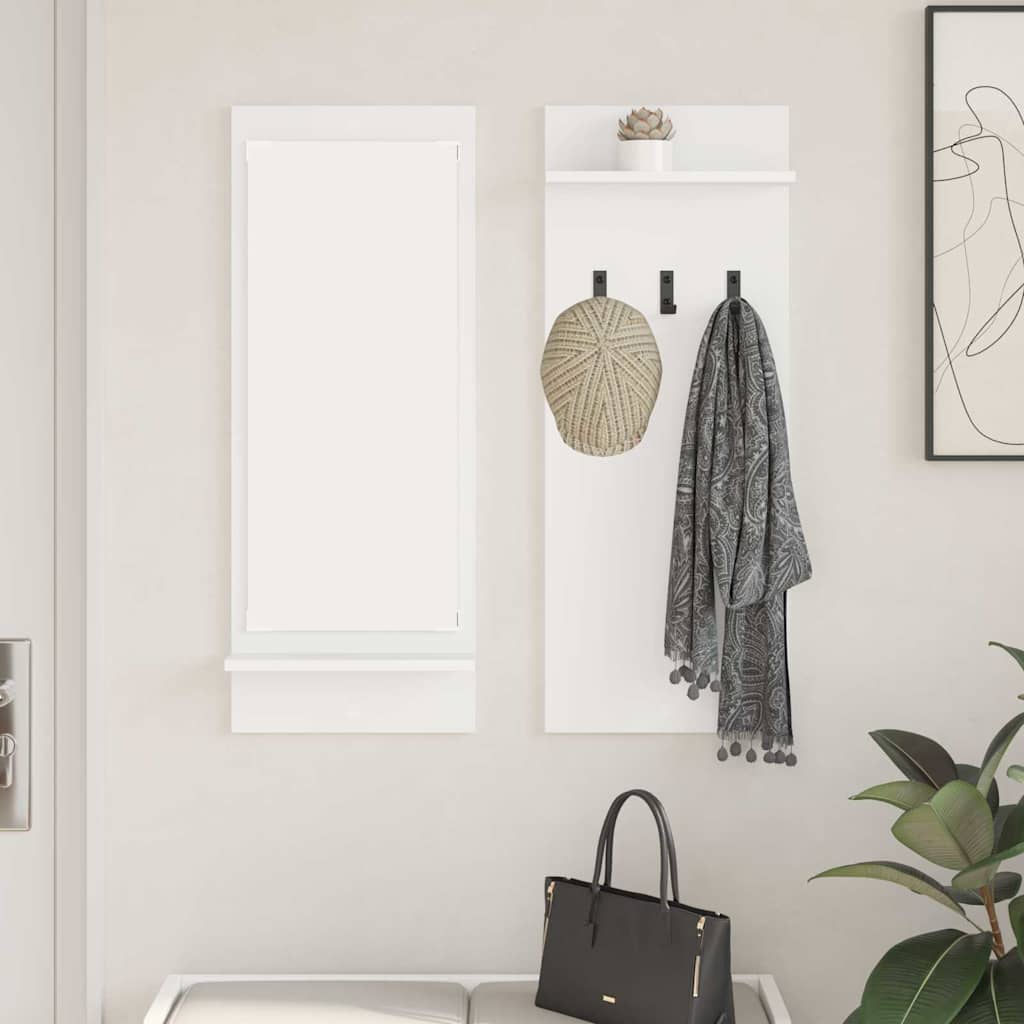 vidaXL Răcător de paltoane montat pe perete Alb 70 x 10 x 90 cm