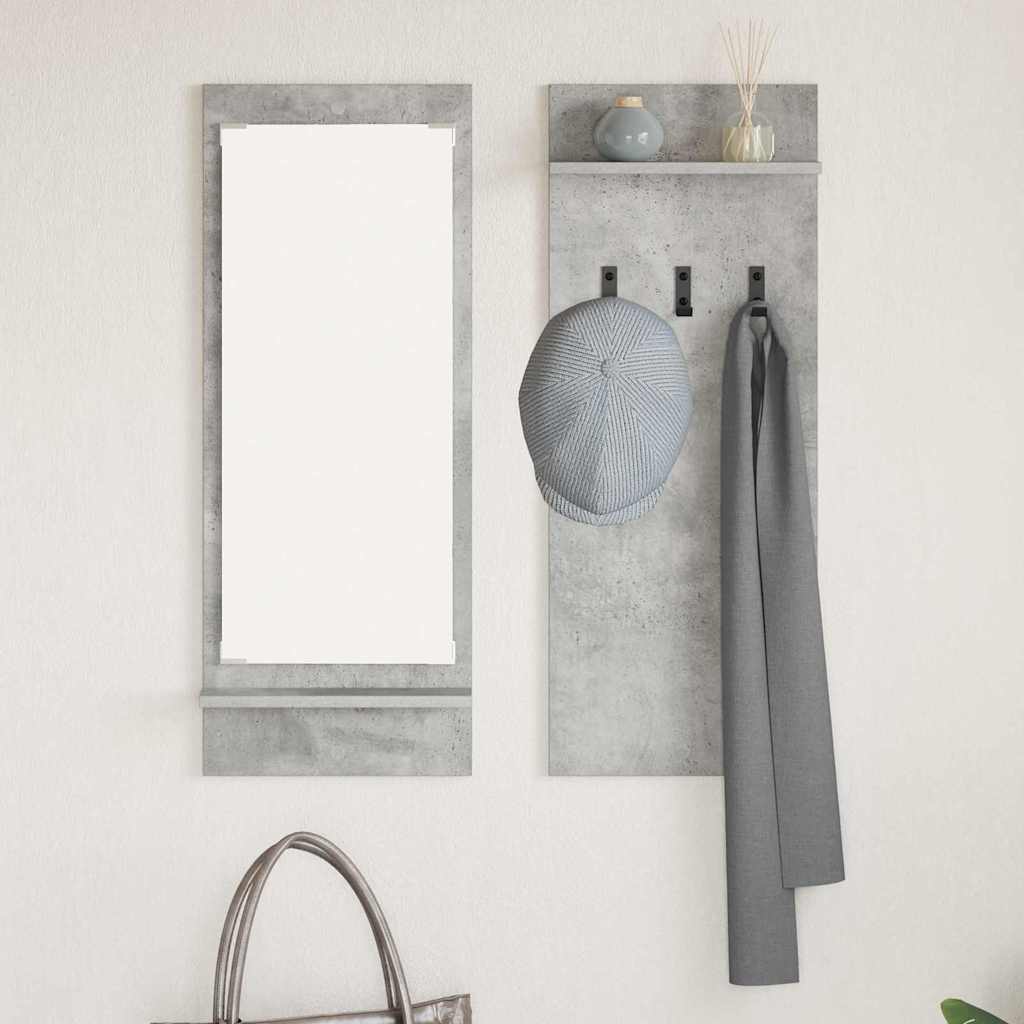 vidaXL Răcător de paltoane montat pe perete Gri beton 70 x 10 x 90 cm vidaXL Răcător de paltoane montat pe perete Gri beton 70 x 10 x 90 cm