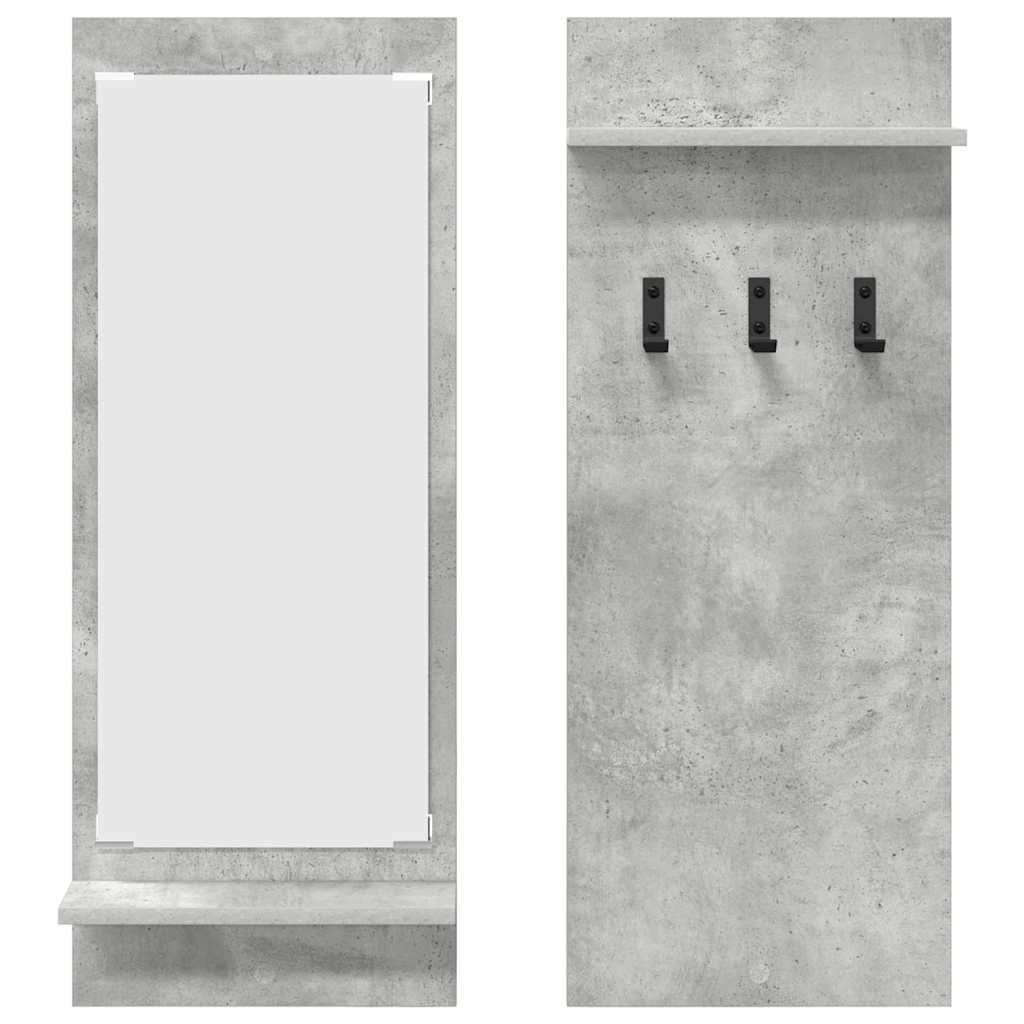 vidaXL Răcător de paltoane montat pe perete Gri beton 70 x 10 x 90 cm vidaXL Răcător de paltoane montat pe perete Gri beton 70 x 10 x 90 cm