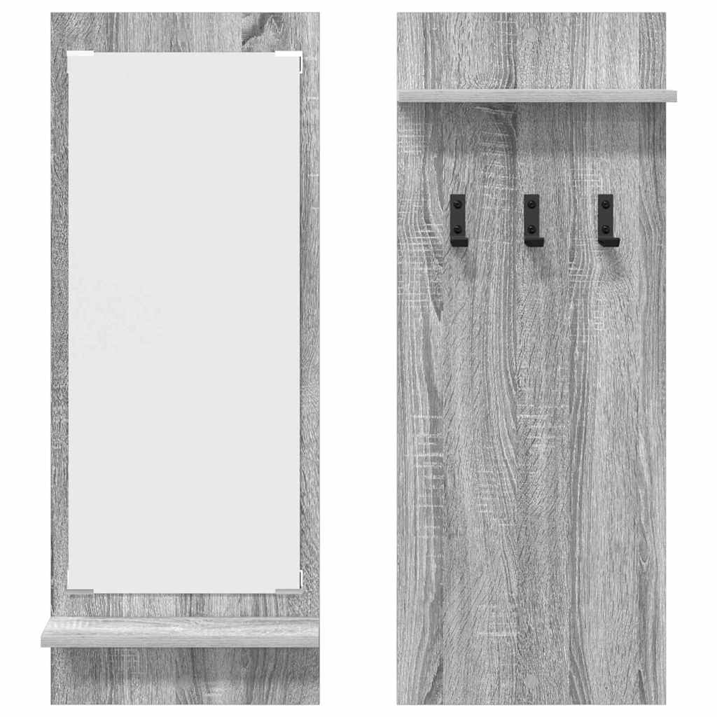 vidaXL Răcător de paltoane montat pe perete sonoma gri 70 x 10 x 90 cm vidaXL Răcător de paltoane montat pe perete sonoma gri 70 x 10 x 90 cm