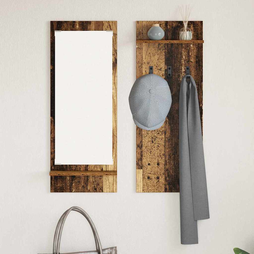 vidaXL Răcător de paltoane montat pe perete Lemn vechi 70 x 10 x 90 cm vidaXL Răcător de paltoane montat pe perete Lemn vechi 70 x 10 x 90 cm