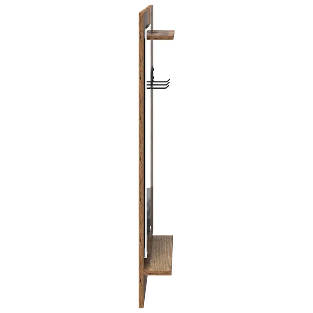 vidaXL Răcător de paltoane montat pe perete Lemn vechi 70 x 10 x 90 cm vidaXL Răcător de paltoane montat pe perete Lemn vechi 70 x 10 x 90 cm