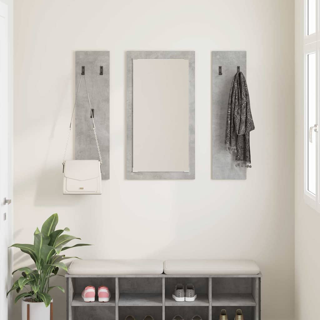 vidaXL Răcător de paltoane montat pe perete Gri beton 96 x 1.5 x 90 cm vidaXL Răcător de paltoane montat pe perete Gri beton 96 x 1.5 x 90 cm