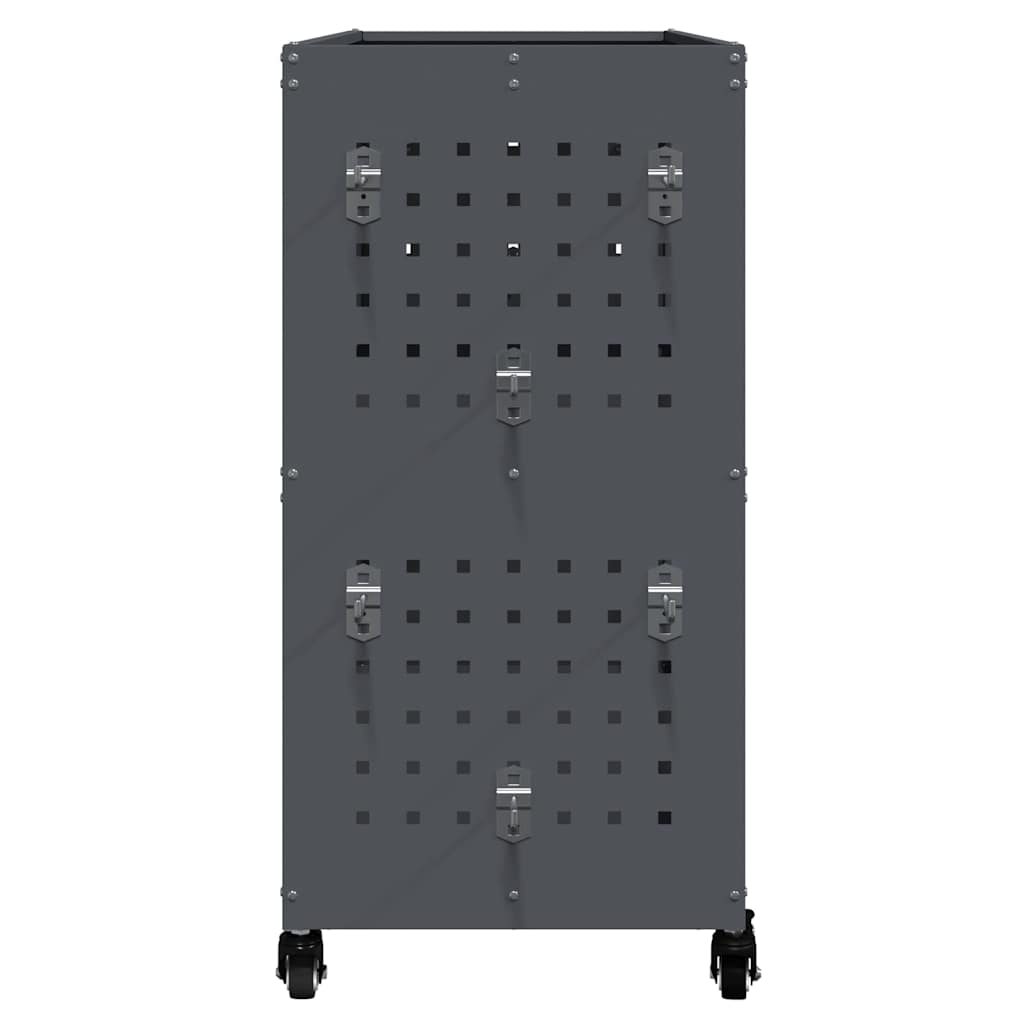 vidaXL Cărucior pentru unelte cu raft Manual Antracit 75 x 35 x 73 cm