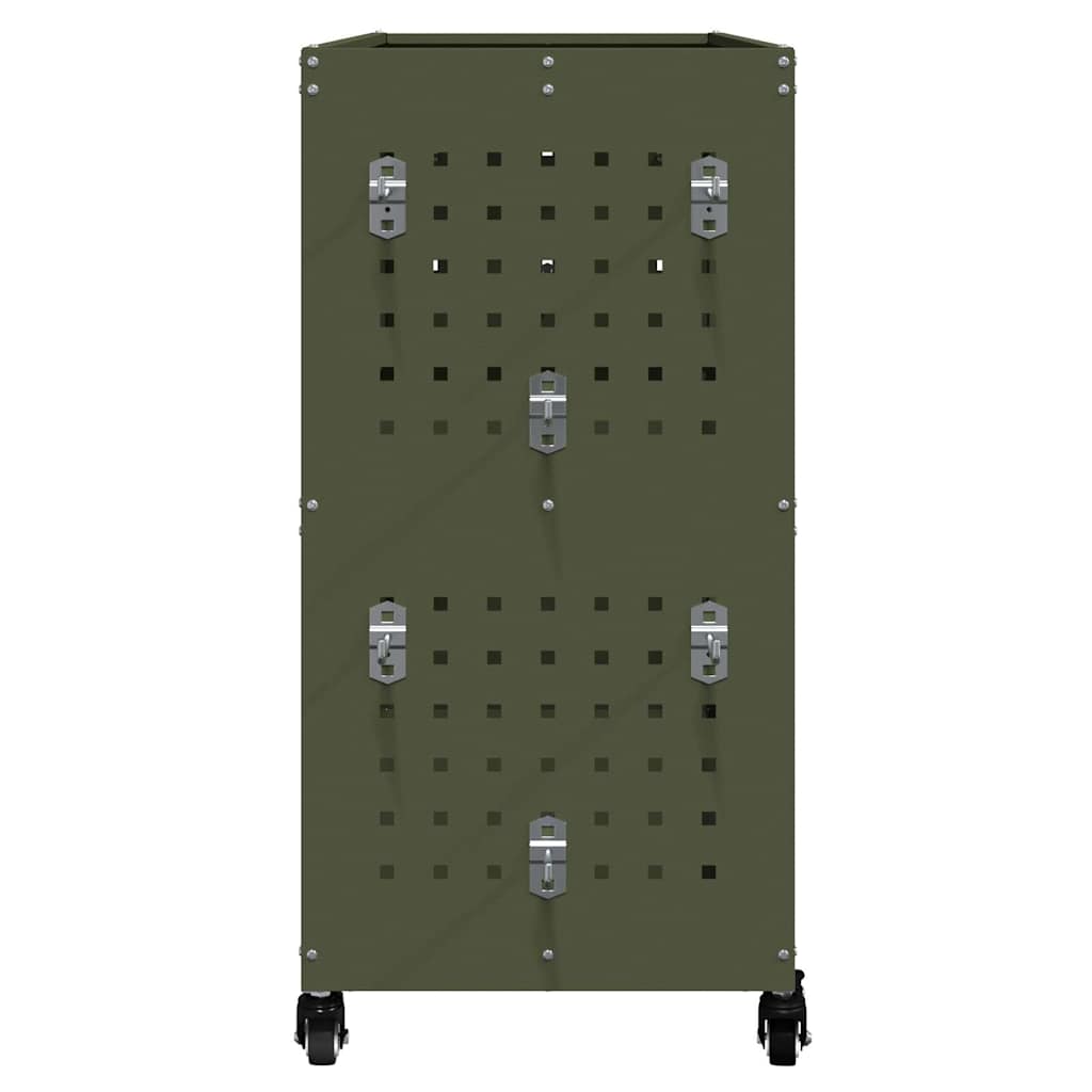 vidaXL Cărucior pentru unelte cu raft cu roata Olivengrønn 75 x 35 x 73 cm vidaXL Cărucior pentru unelte cu raft cu roata Olivengrønn 75 x 35 x 73 cm
