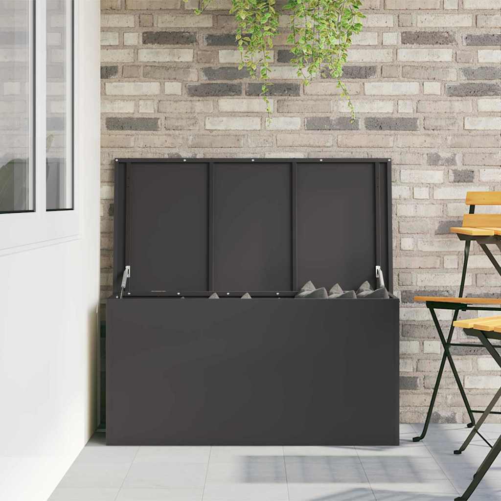 vidaXL Cutie de depozitare exterioară Negru 100 x 50.5 x 50 cm vidaXL Cutie de depozitare exterioară Negru 100 x 50.5 x 50 cm