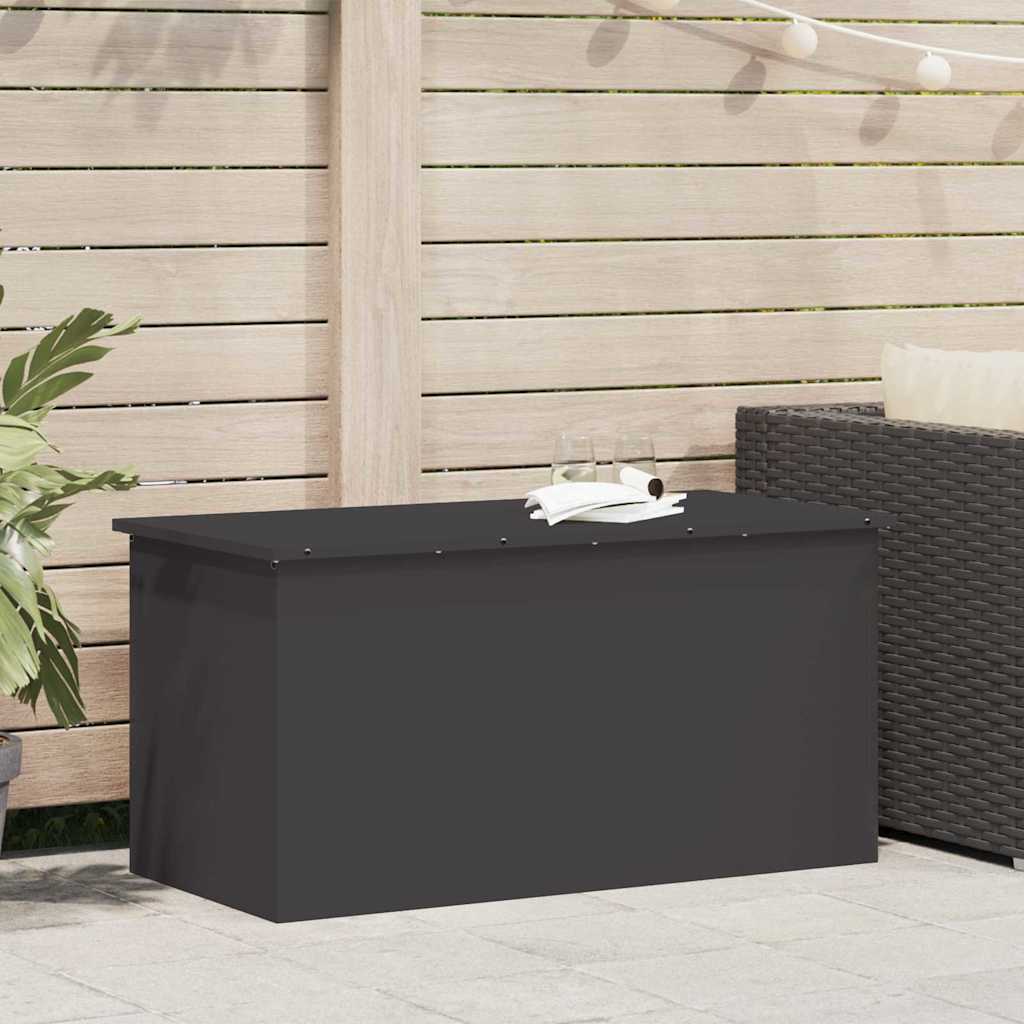 vidaXL Cutie de depozitare exterioară Negru 100 x 50.5 x 50 cm vidaXL Cutie de depozitare exterioară Negru 100 x 50.5 x 50 cm