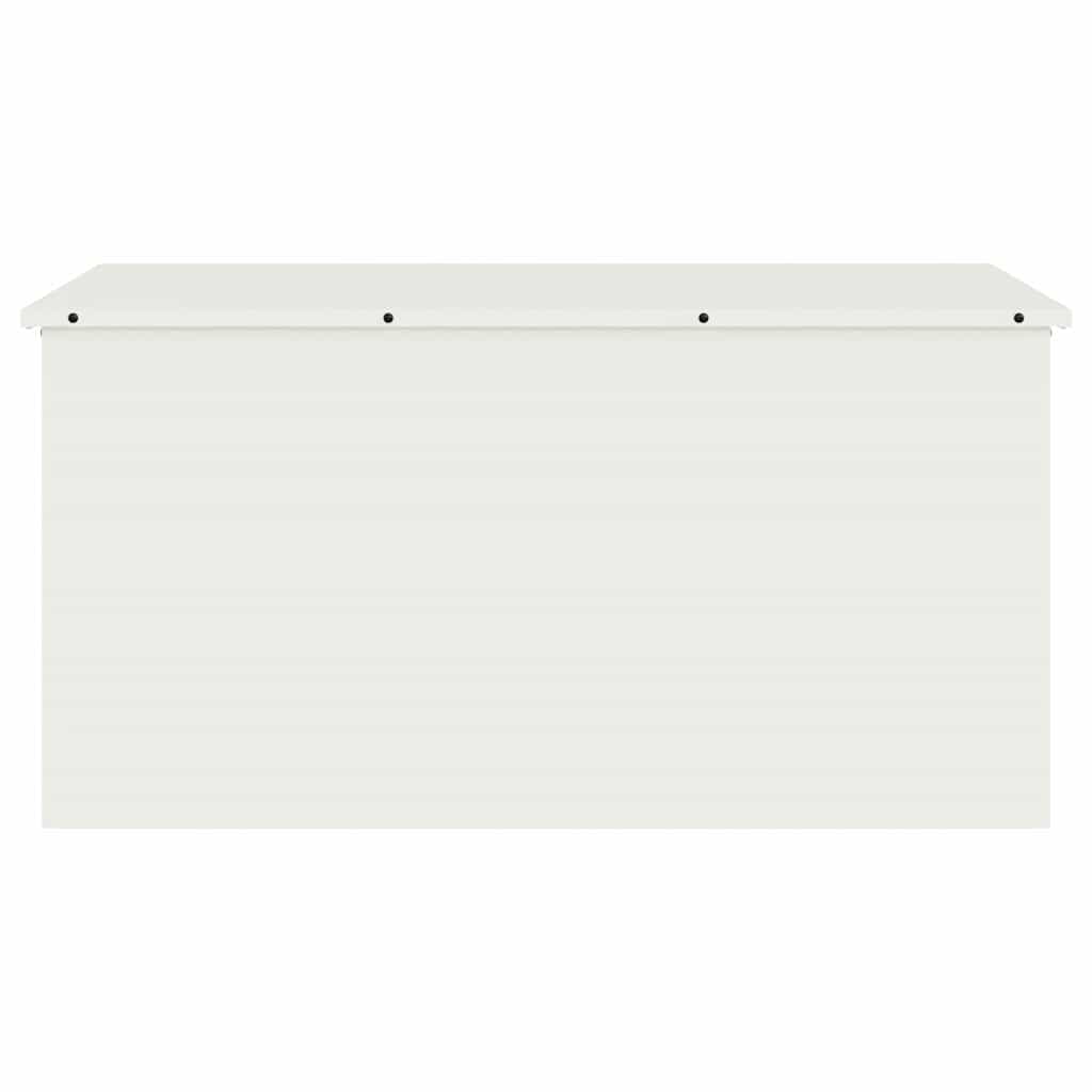 vidaXL Cutie de depozitare exterioară Alb 100 x 50,5 x 50 cm Oțel