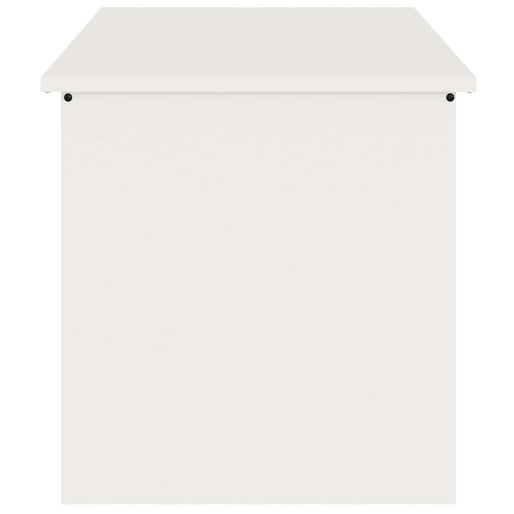 vidaXL Cutie de depozitare exterioară Alb 100 x 50,5 x 50 cm Oțel