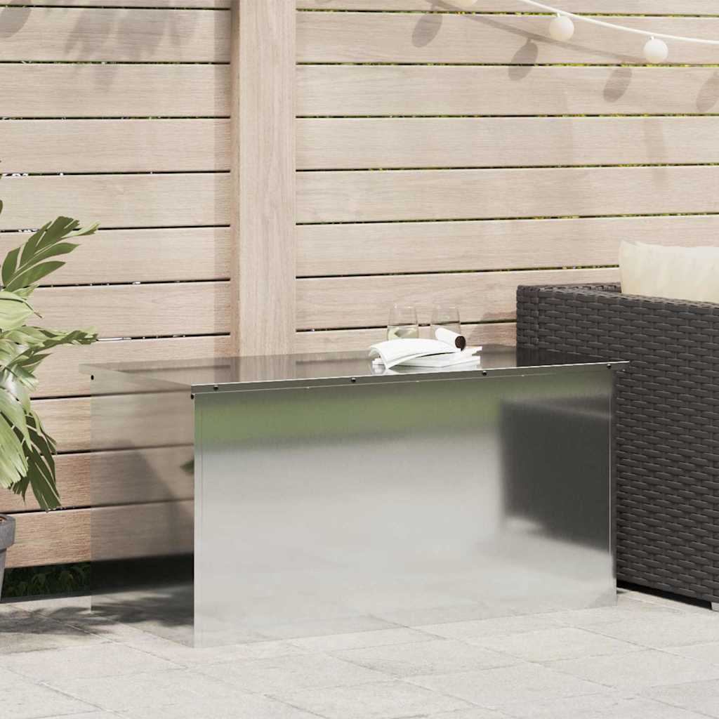 vidaXL Cutie de depozitare exterioară Argintiu 100 x 50,5 x 50 cm Oțel