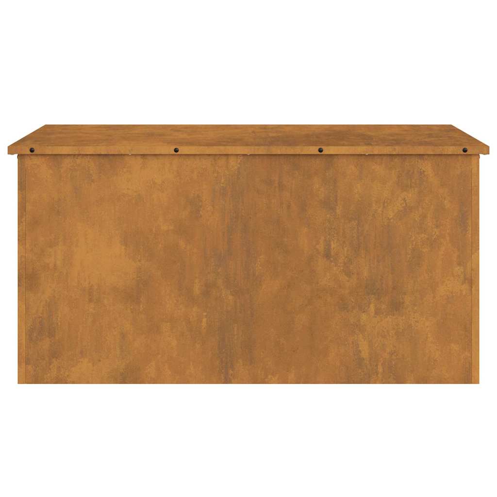 vidaXL Cutie de depozitare exterioară Ruginit 100 x 50,5 x 50 cm Oțel