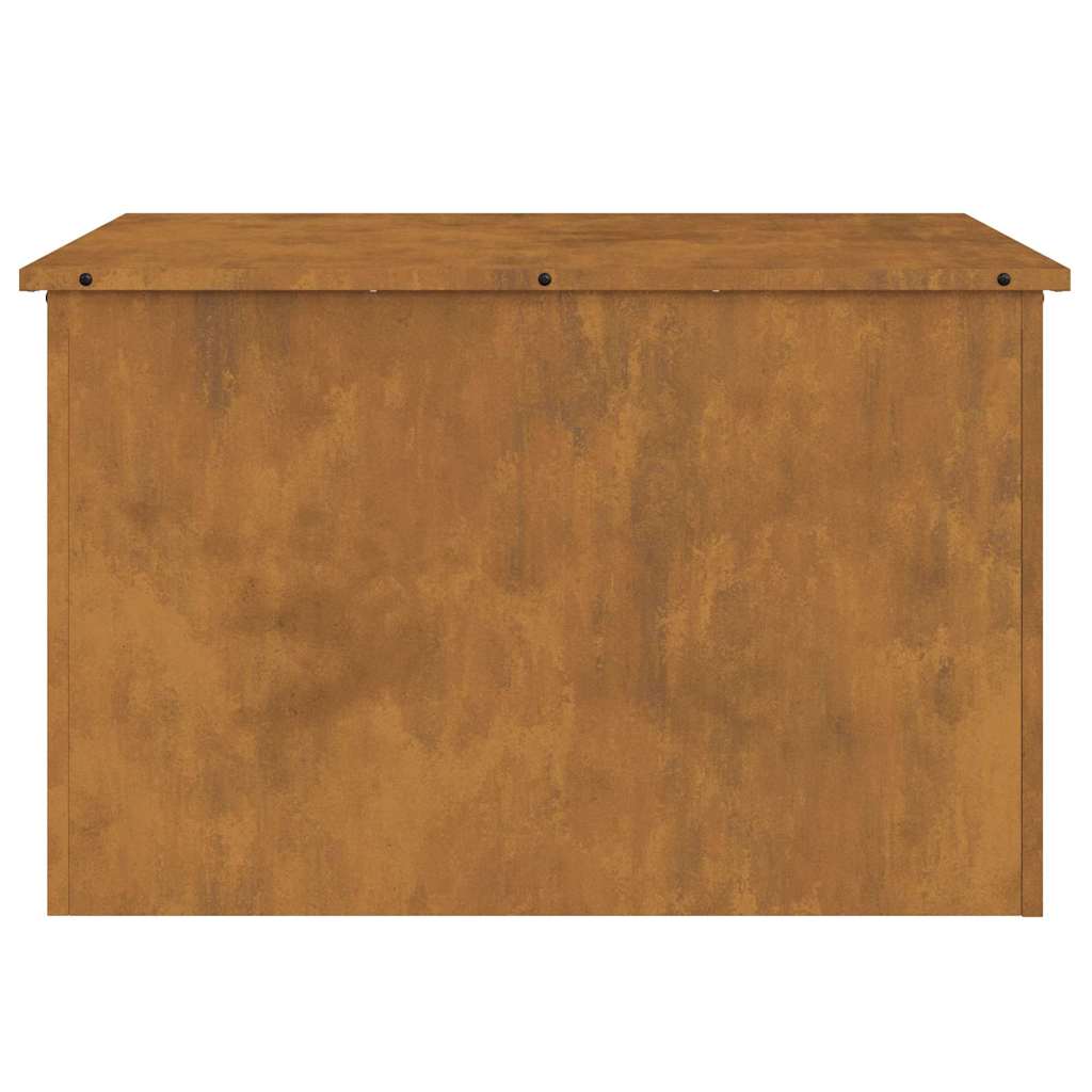 vidaXL Cutie de depozitare exterioară Ruginit 80 x 50,5 x 50 cm Oțel