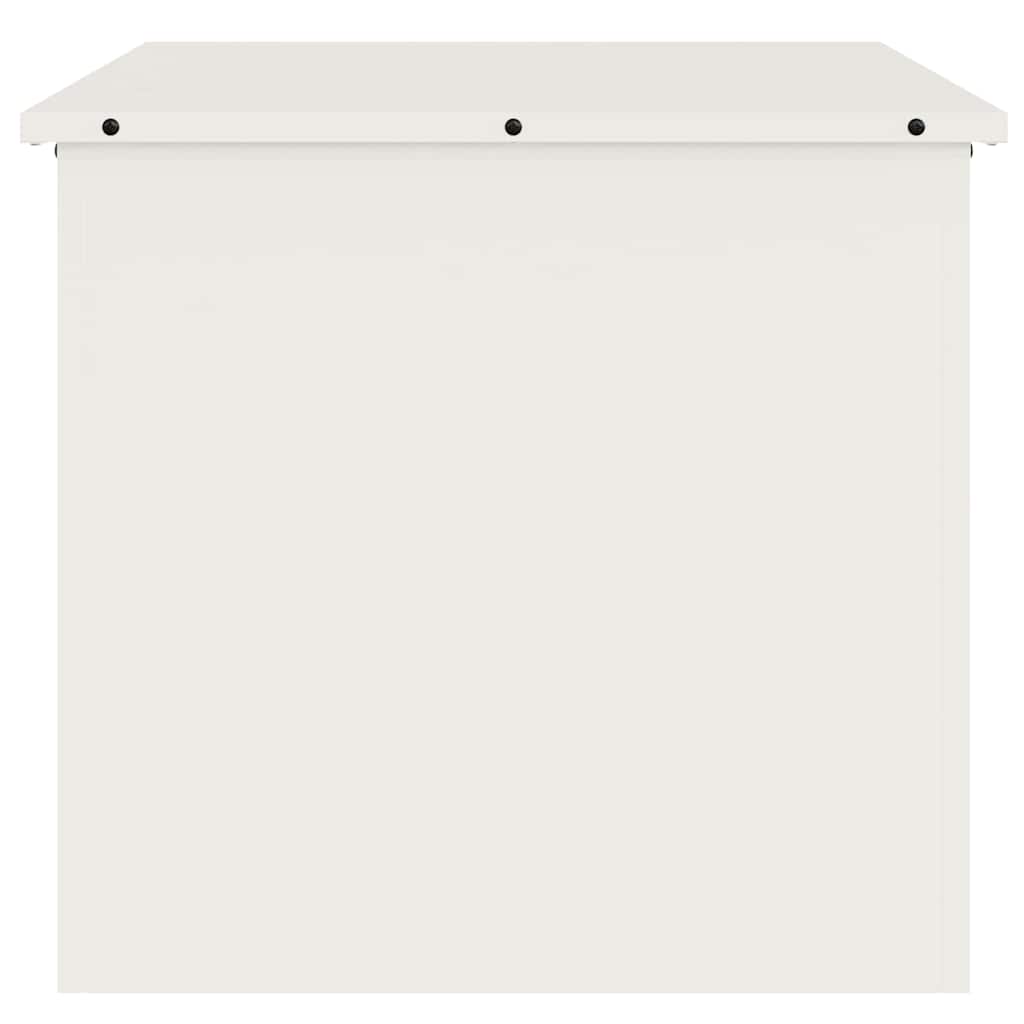 vidaXL Cutie de depozitare exterioară Alb 55 x 50,5 x 50 cm Oțel