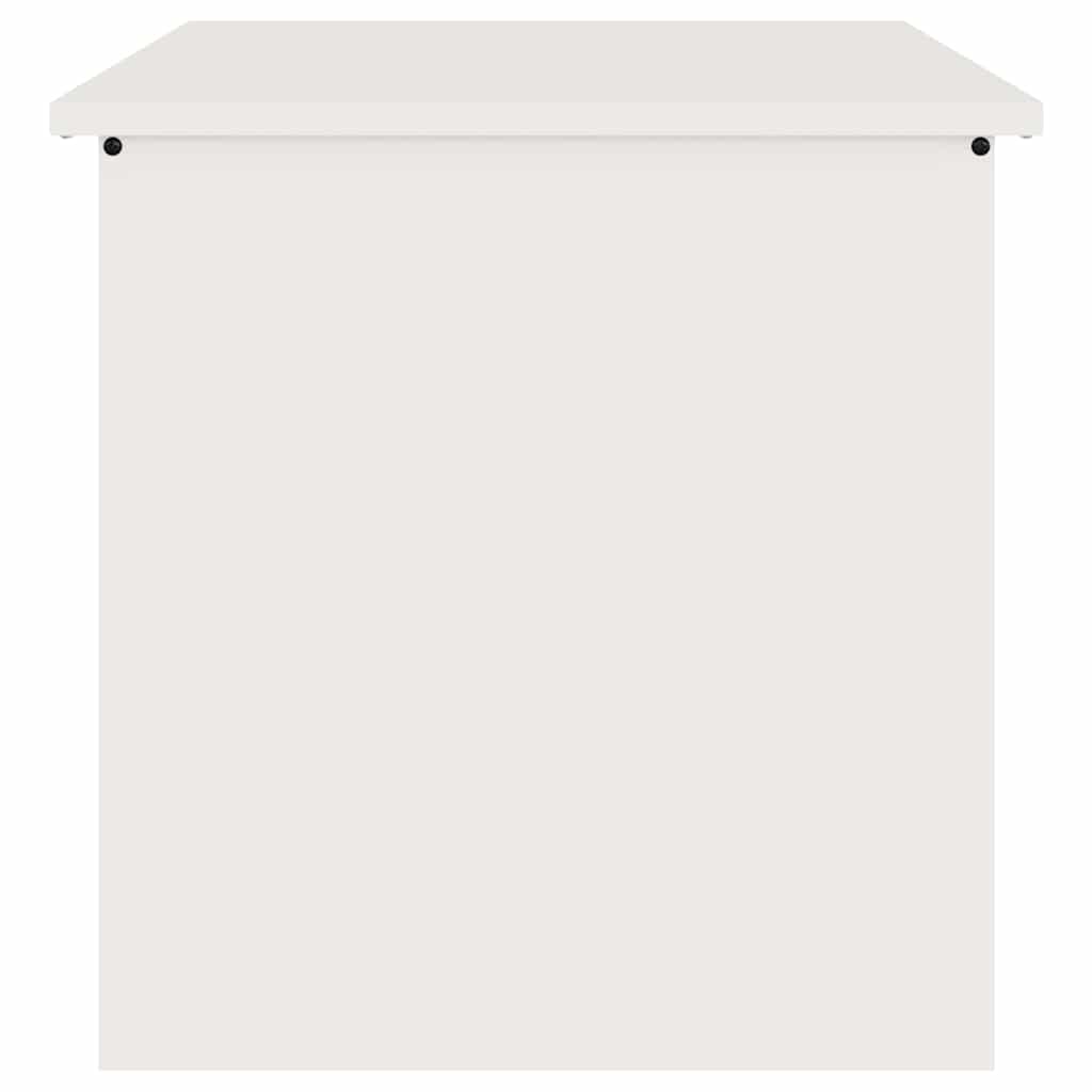 vidaXL Cutie de depozitare exterioară Alb 55 x 50,5 x 50 cm Oțel