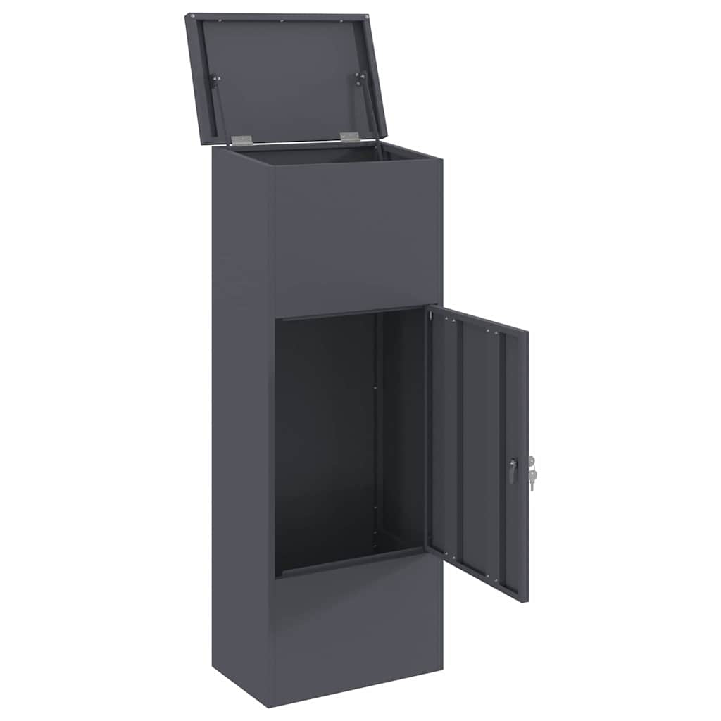 vidaXL Cutie pentru colet Antracit 44.5 x 29 x 110.5 cm Oțel vidaXL Cutie pentru colet Antracit 44.5 x 29 x 110.5 cm Oțel