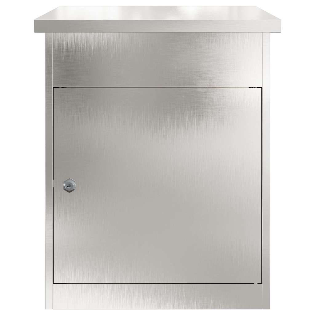 vidaXL Cutie pentru colet Negru 47.5 x 38 x 59 cm Oţel inoxidabil