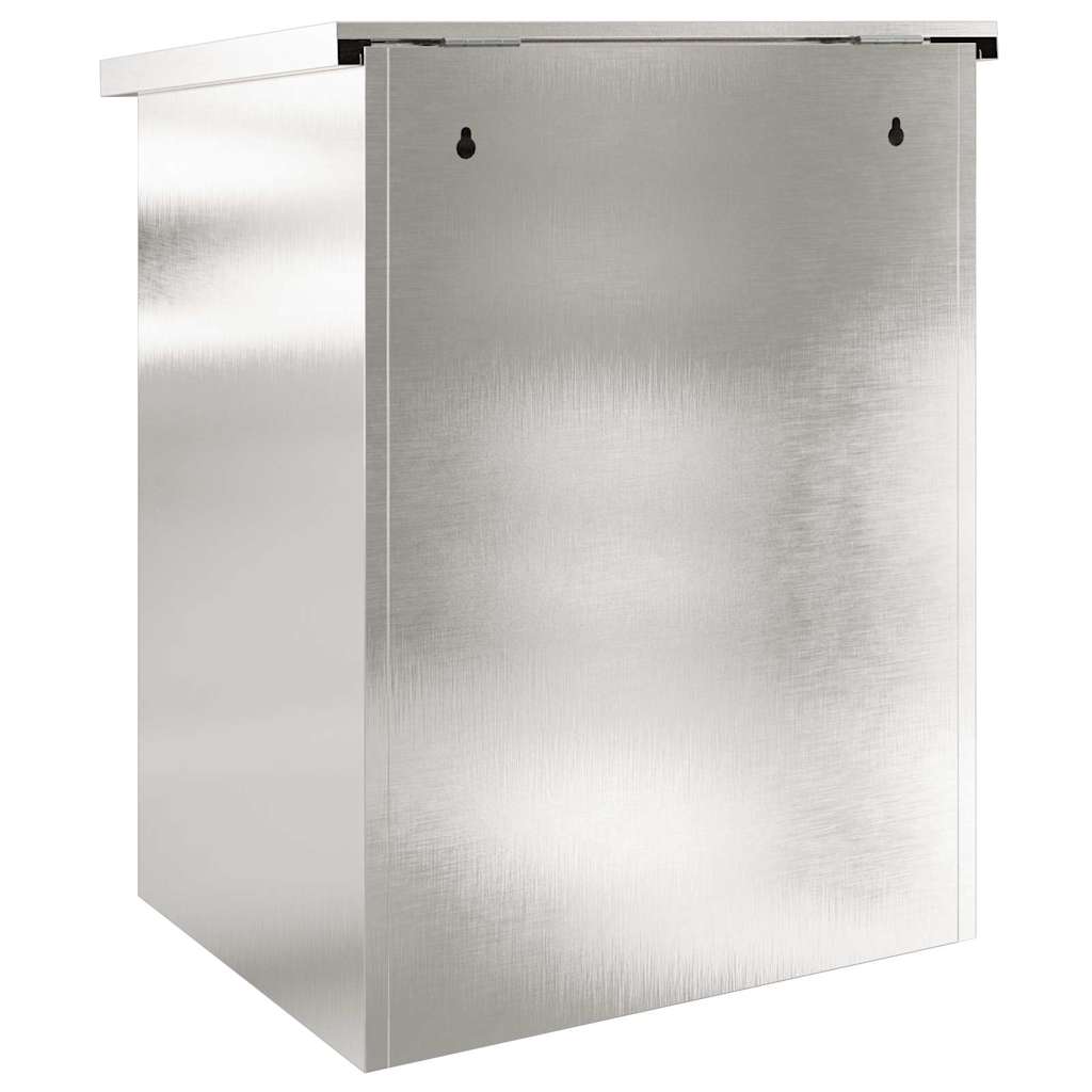 vidaXL Cutie pentru colet Negru 47.5 x 38 x 59 cm Oţel inoxidabil